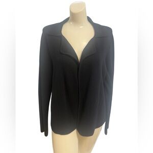 J.Jill Women’s Open Front Cardigan Sweater Knit Size M Black